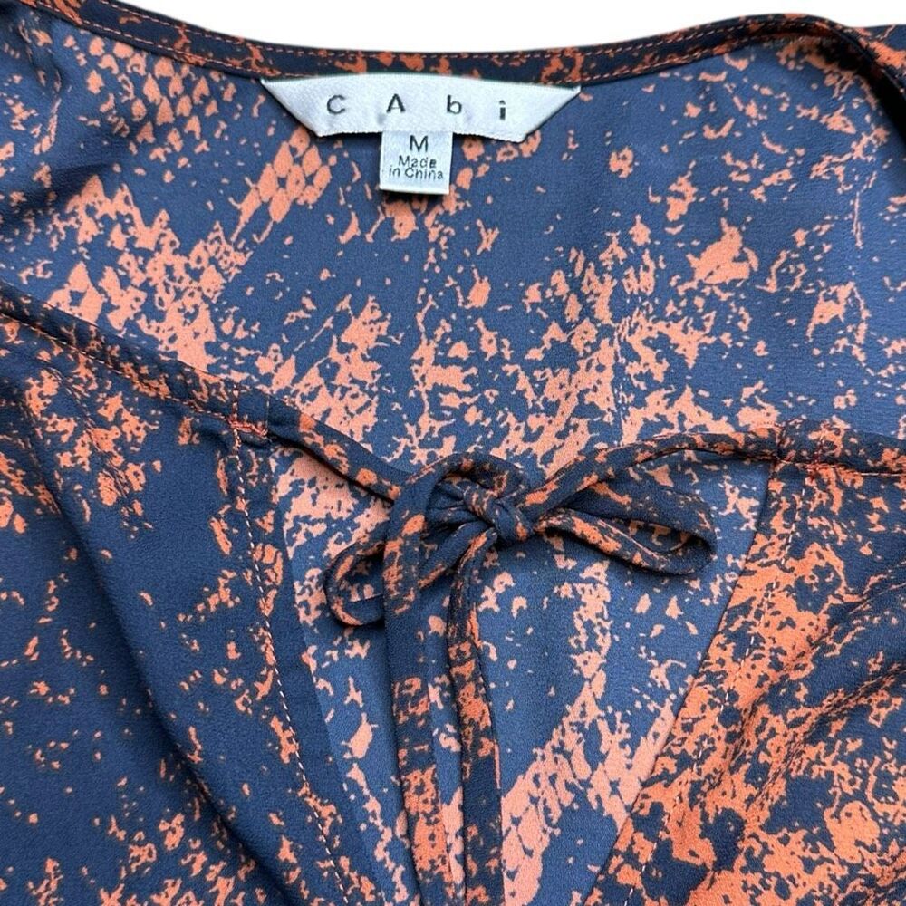 CABI Women’s Blue Orange Python Print Border Wrap… - image 5